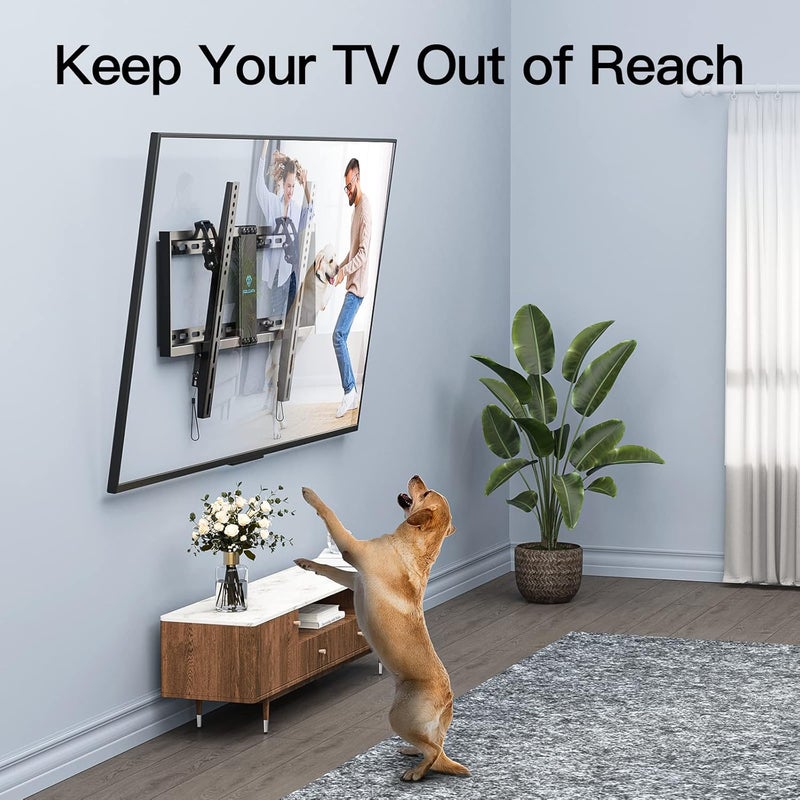 PERLESMITH UL Listed TV Mount for Most 37-85 inch TV, Universal Tilt TV Wall Mount Fits 16”- 24” Wood Stud with Loading 132 lbs & Max VESA 600x400mm, Low Profile Flat Wall Mount Bracket PSLTK1 - Image 4